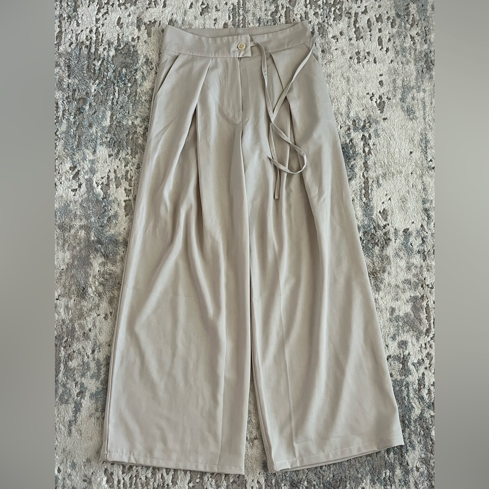 High waist wide leg pants
